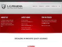 Tablet Screenshot of lgpharma.com